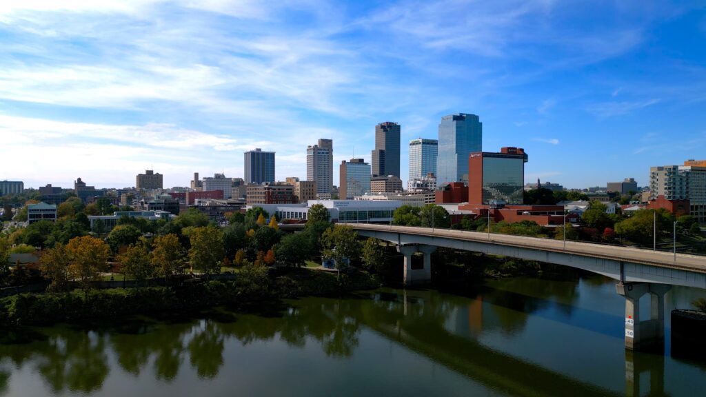 Skyline of Little Rock the capital city of Arkansas